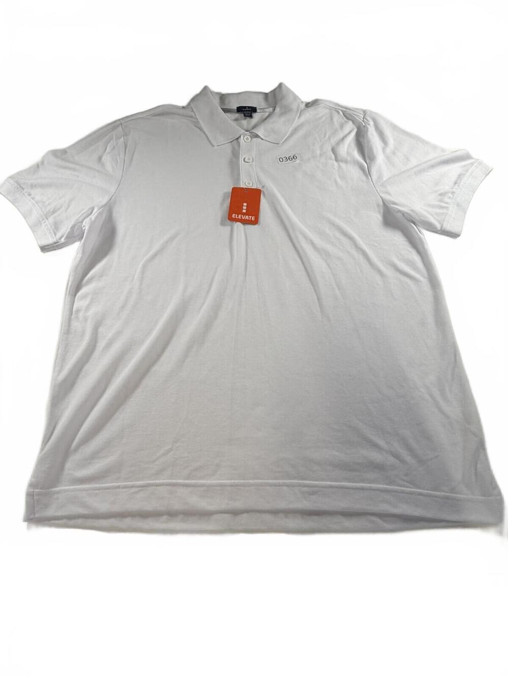 Elevate M. Crandall SS Polo Shirt White Large